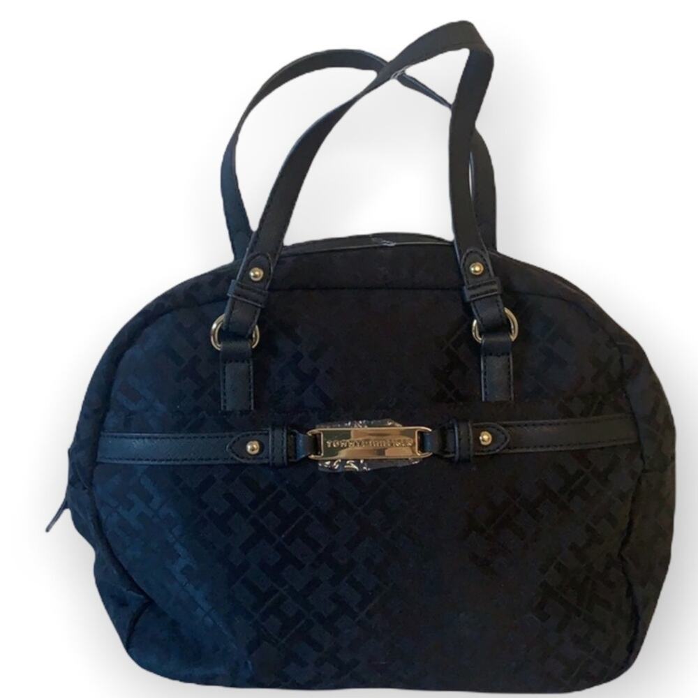 Tommy Hilfiger Purse Bag Solid Black Lightly Used Two Straps